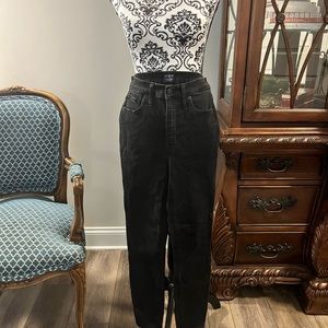 Gap high rise skinny jeans in black, size 27